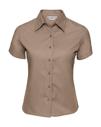 Camicia donna Twill Classic maniche corte Khaky