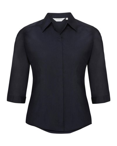 Camicia donna popeline maniche 3/4 French Navy