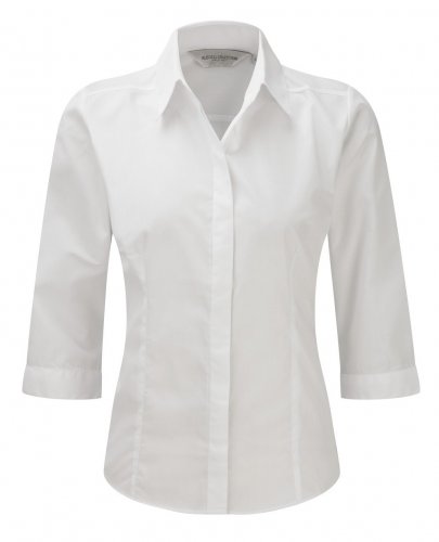 Camicia donna popeline maniche 3/4