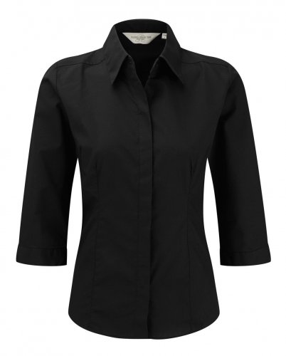 Camicia donna popeline maniche 3/4
