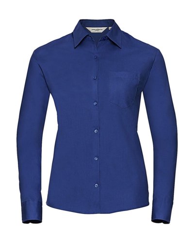 Camicia popeline puro cotone colletto classico maniche lunghe Aztec Blue