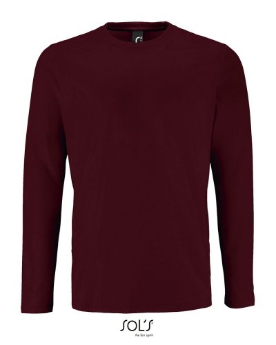 T-shirt imperial manica lunga Rosso Borgogna