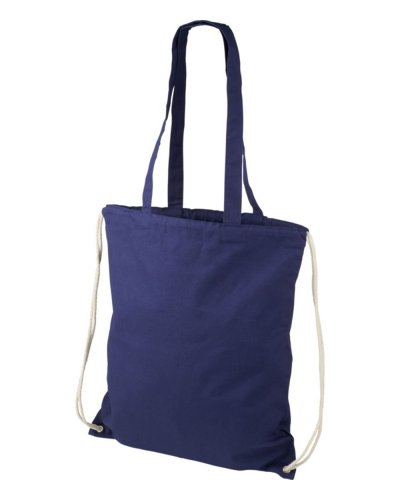 Sacca con coulisse in cotone Eliza Navy