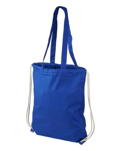 Sacca con coulisse in cotone Eliza Royal Blu