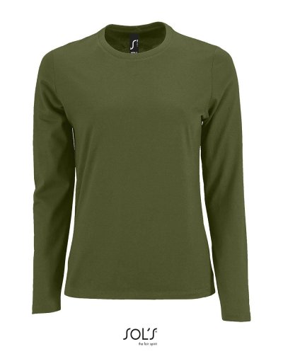 T-shirt donna Imperial maniche lunghe Dark Khaki