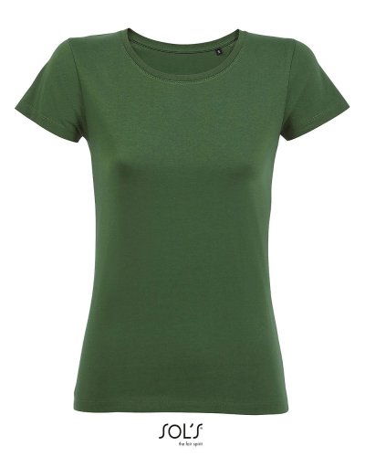 T-shirt in cotone biologico Milo Women Verde Bottiglia
