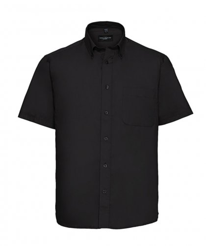 Camicia uomo Twill Classic maniche corte Nero