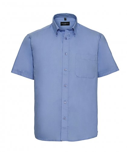 Camicia uomo Twill Classic maniche corte Blue