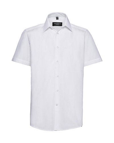 Camicia uomo popeline maniche corte Bianco
