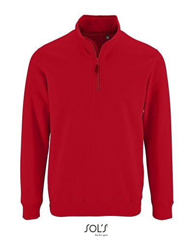 Felpa uomo mezza zip Stan Rosso