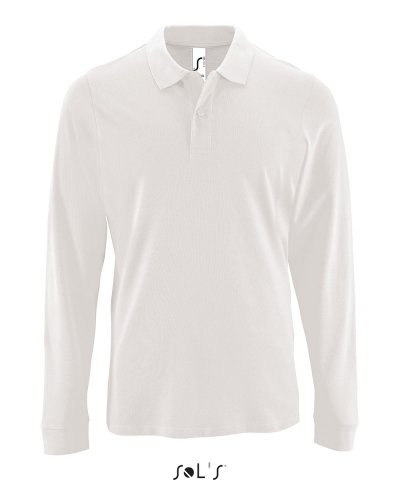 Polo Perfect men maniche lunghe Bianco