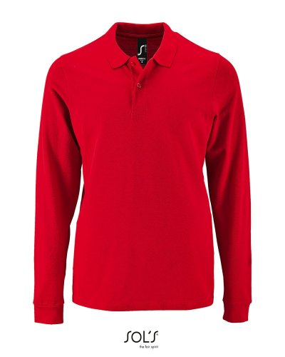 Polo Perfect men maniche lunghe Rosso