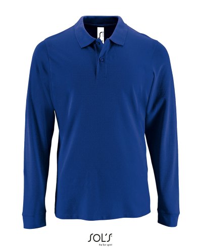 Polo Perfect men maniche lunghe Blu Royal