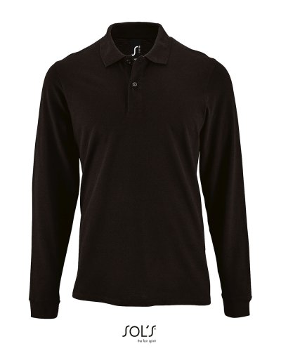 Polo Perfect men maniche lunghe Nero
