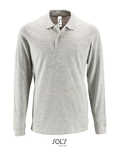 Polo Perfect men maniche lunghe Ash