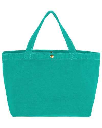 Small Canvas Shopper Seafoam