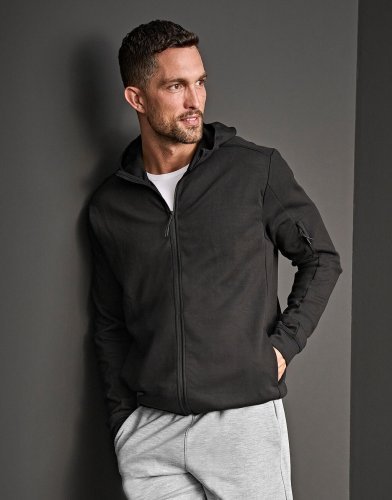 Felpa zip cappuccio unisex stile sportivo