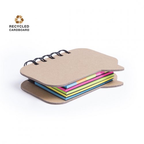 Block Notes Lazza a Fumetti in Cartone Riciclato con Post it