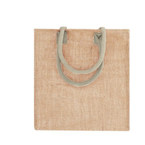 Kalkut Borsa Juta Colorata 38x41cm Manici Cotone, Resistente 9kg