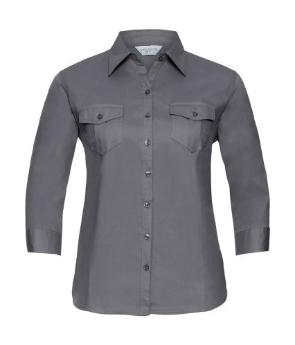 Camisa de Mujer de Algodón Twill 3/4 Modern Fit 130g/m²