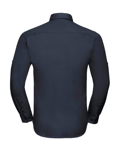 Camisa de hombre de algodón twill Modern Fit de manga larga con vuelta