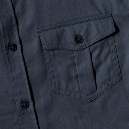 Camisa de hombre de algodón twill Modern Fit de manga larga con vuelta