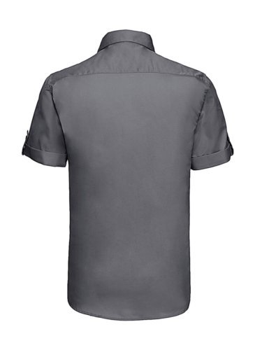 Camisa manga doblada con bolsillos hombre