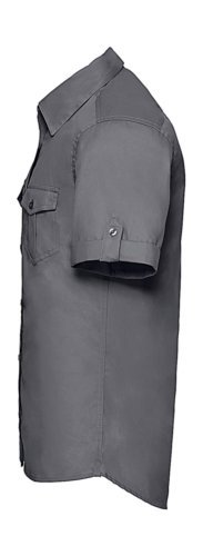 Camisa manga doblada con bolsillos hombre