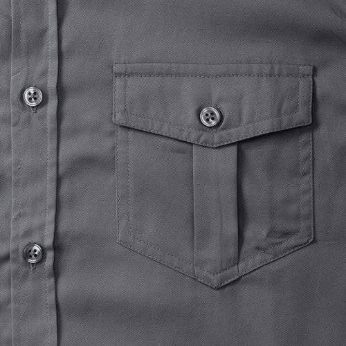 Camisa manga doblada con bolsillos hombre