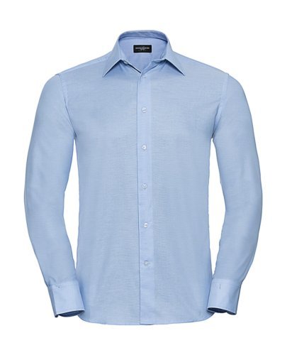 Chemise Oxford homme Tailored Fit blanche, col rigide, Malfini