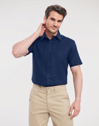 Camisa oxford manga corta hombre