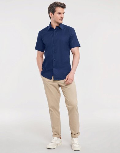 Camisa oxford manga corta hombre