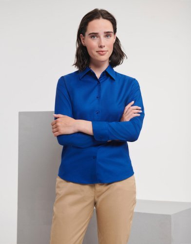 Camicia Oxford Donna Manica Lunga Classic Fit 130g