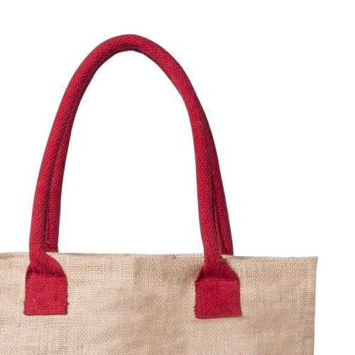 Kalkut Borsa Juta Colorata 38x41cm Manici Cotone, Resistente 9kg