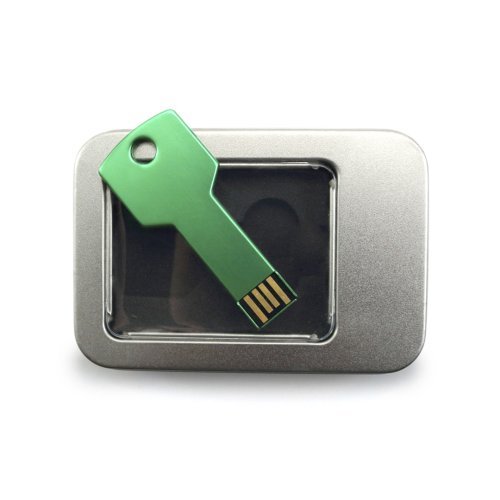 Fixing USB 16GB chiave alluminio lucido argento in scatola regalo