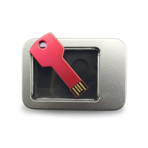 Fixing USB 16GB chiave alluminio lucido argento in scatola regalo