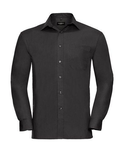 Camicia classica uomo cotone Popeline maniche lunghe