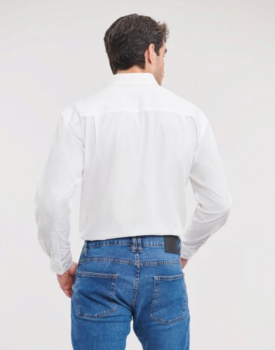 Camicia classica uomo cotone Popeline maniche lunghe
