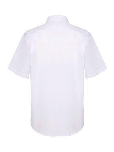 Camicia uomo  popeline bianca maniche corte Classic Fit