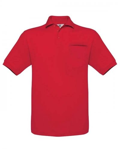 Polo Safran con tasca Red