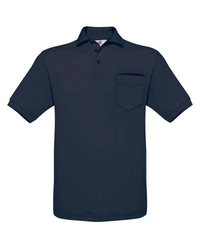 Polo Safran con tasca Navy