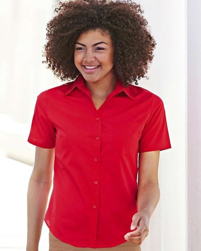 Camicia donna in popeline maniche corte