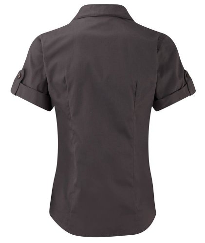 Camicia donna maniche corte con risvolto