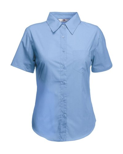 Camicia donna in popeline maniche corte