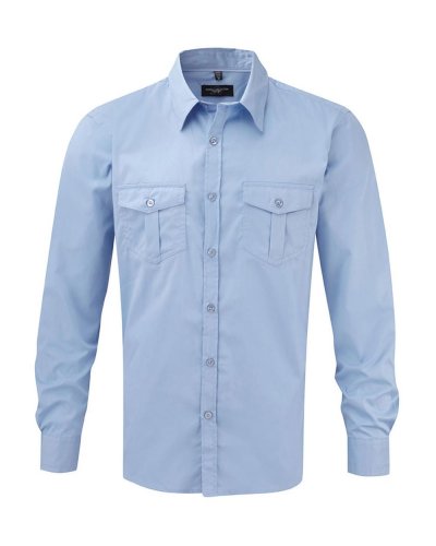 Camicia uomo maniche lunghe con risvolto
