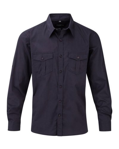 Camicia uomo maniche lunghe con risvolto