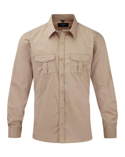 Camicia uomo maniche lunghe con risvolto