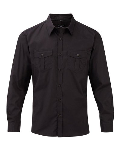 Camicia uomo maniche lunghe con risvolto