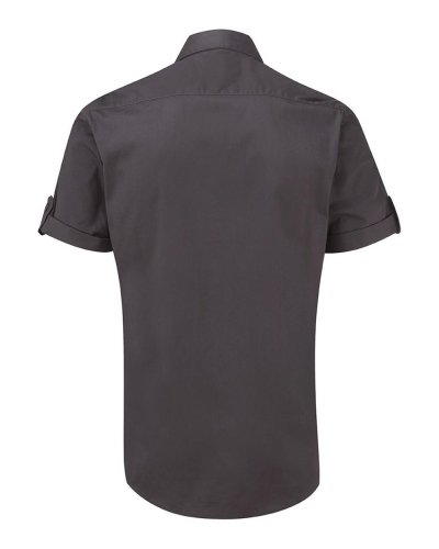 Camicia uomo maniche corte con risvolto