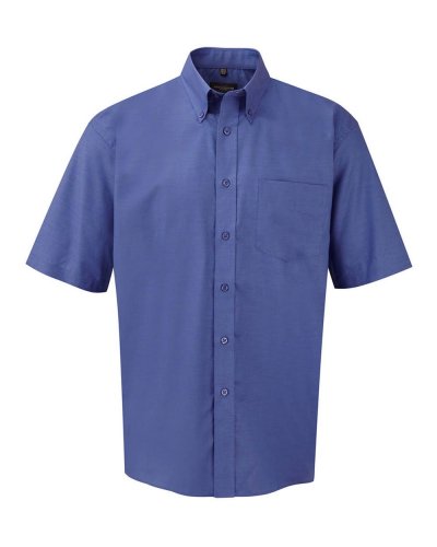 Camicia uomo Oxford base arrotondata maniche corte